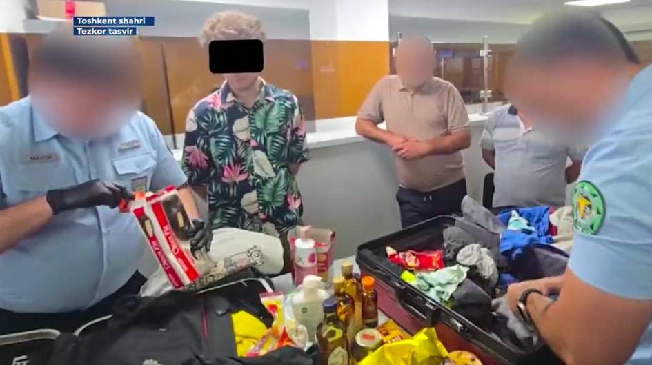 Toshkent aeroportida 11,8 kg gashish moyi musodara qilindi
