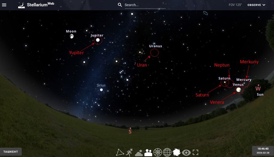 28 февралда ноёб астрономик ҳодиса кутилмоқда