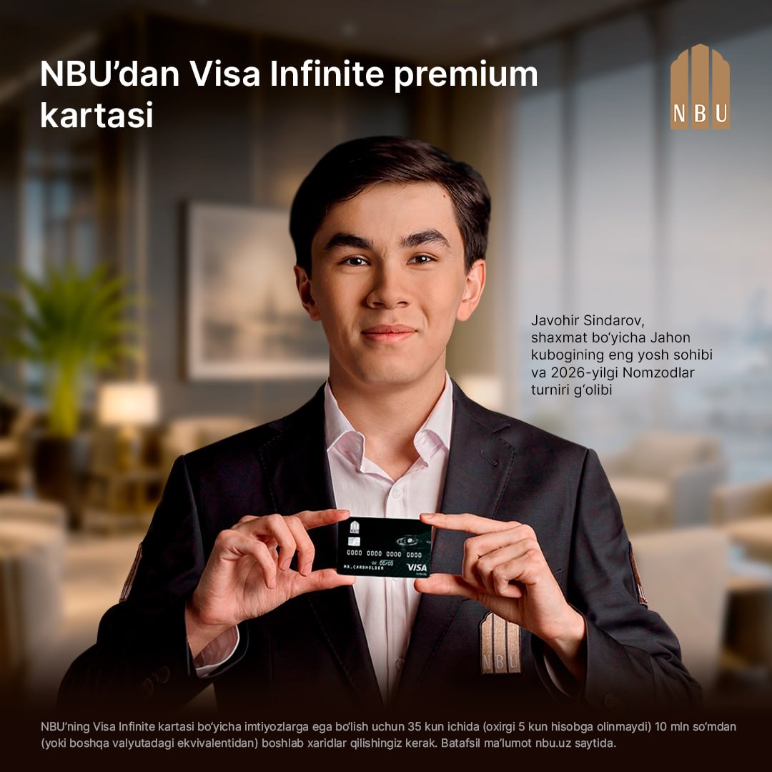 NBU Visa Infinite premium kartasini taqdim etdi